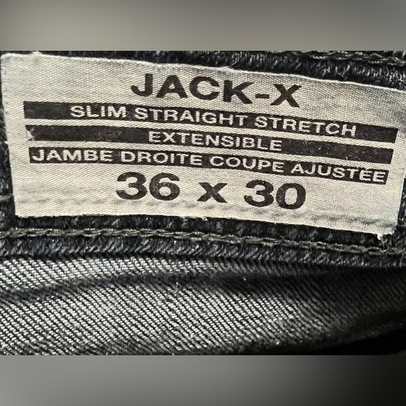 🦬BUFFALO David Bitton Jeans Jack-X Slim Straight Stretch Size 36 x 30 - Picture 2 of 8